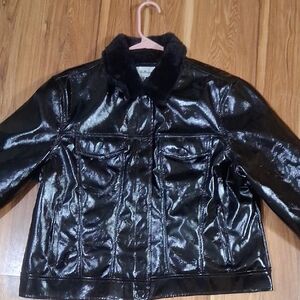 Black Faux Leather Jacket